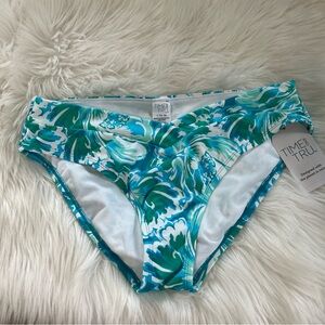 Time and Tru Women's Blue Green Swim Bottom